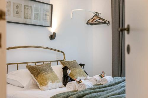 Postel nebo postele na pokoji v ubytování Huswell - Cosy apartment in the centre of Knokke