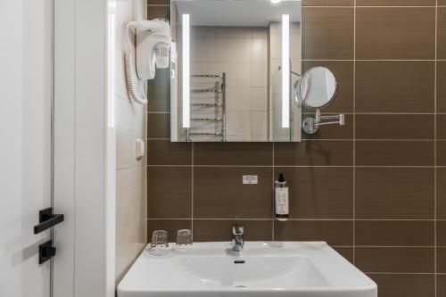 Koupelna v ubytování City Hotels Algirdas