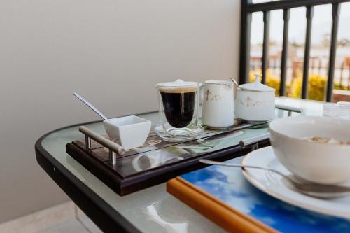 Mountain View Guesthouseにあるコーヒーまたはお茶