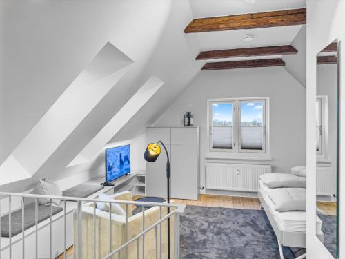 Ένα ή περισσότερα κρεβάτια σε δωμάτιο στο Objekt-Nr 154 - Hafen - Vorderreihe