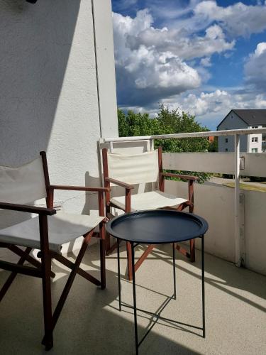 Balkoni atau teres di Monteurwohnung mit Balkon-KAS-2-WK-40