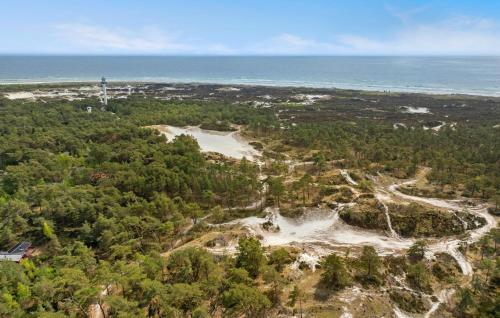 an aerial view of the beach and ocean at Stunning Home In Nexø With Sauna in Neksø