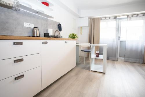 Η κουζίνα ή μικρή κουζίνα στο Apartment Studio Green