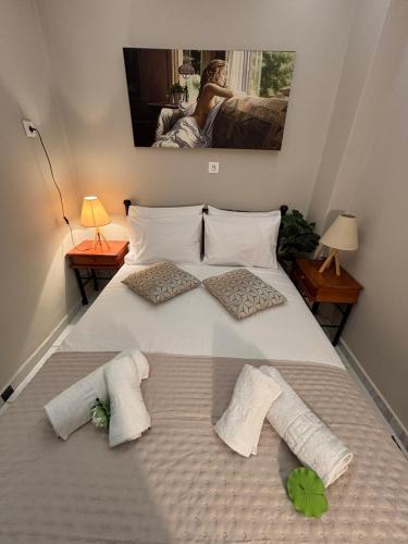 Ένα ή περισσότερα κρεβάτια σε δωμάτιο στο Diamond studio