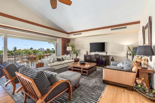 Posezení v ubytování 3BD Ka'Ulu Villa (131C) at Hualalai Resort
