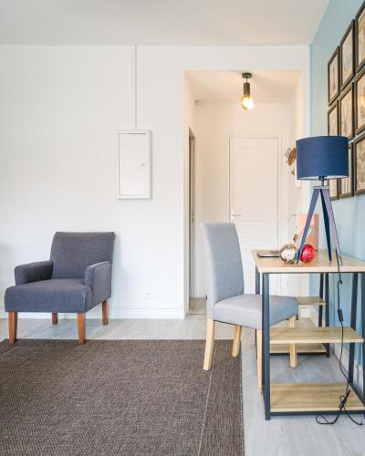 Photo de la galerie de l'établissement Blue Ocean, centre ville, cuisine séparée, accueille jusqu'à 3 personnes, à Dieppe