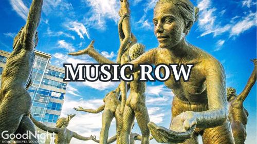 a bronze statue with the music row logo on it at The Saddlery - Key Note - Walk to Broadway in Nashville