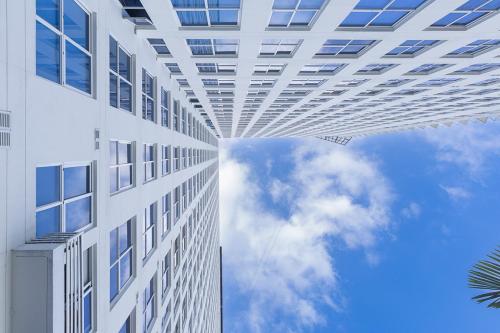 a view of the sky from a building at The Sands Apartments By Acomodo in Panama City