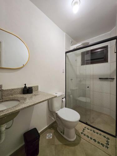 Bilik mandi di Falésias de Pipa - Apartamento com Vista Mar