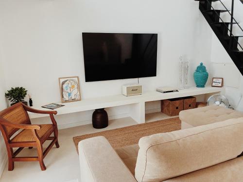 TV a/nebo společenská místnost v ubytování Lusterra Country House