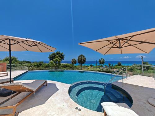 Luxury Oceanfront Villa with Heated Pool, Jacuzzi, AC, BBQ, Starlink Wi-Fi, Chef's Kitchen, Staff Included, Mountain Views, Near El Quemaito, San Rafael, and Los Patos Beach