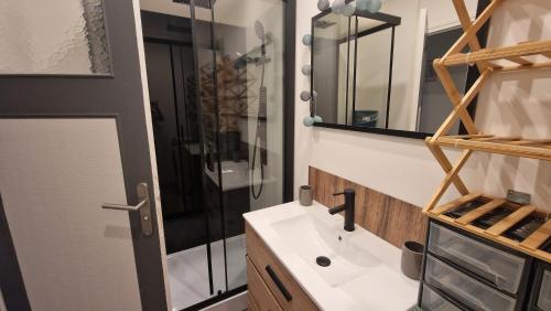 Ένα μπάνιο στο Appartement idéal mission pro et télétravail