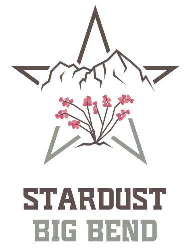 a mountain and flowers with the words stanford big bend logo at Stardust Big Bend Luxury A-Frame#2 with a fab view in Terlingua