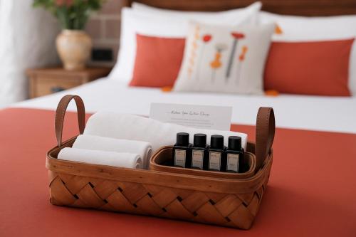 Ένα ή περισσότερα κρεβάτια σε δωμάτιο στο Q-Zen House Cunda