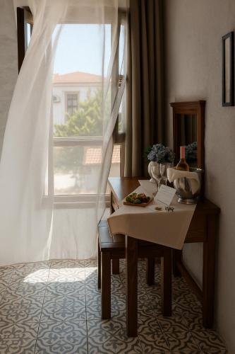 Χώρος καθιστικού στο Q-Zen House Cunda