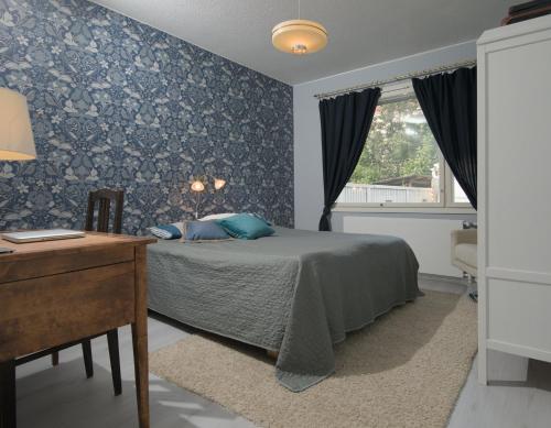 Ένα ή περισσότερα κρεβάτια σε δωμάτιο στο Casa Kaisa,cozy one-bedroom apartment, free parking