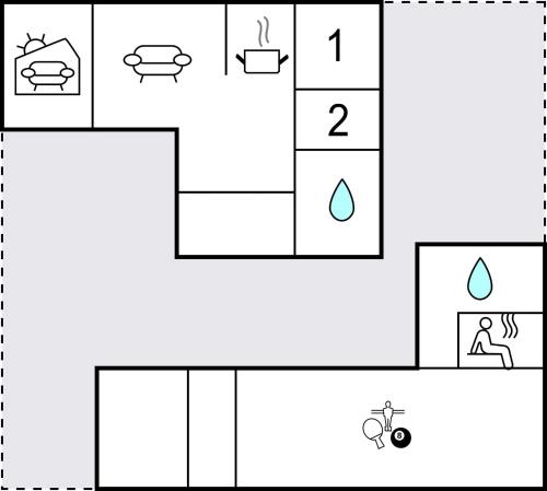 a block diagram of a diagram of a shower at Beach Front Home In Hjørring With Sauna in Hjørring