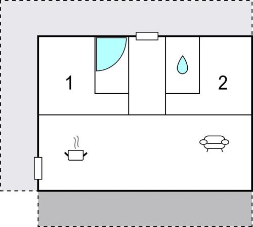 a plan of a house with a diagram at Holiday Home Villetta Belveder in Baška Voda