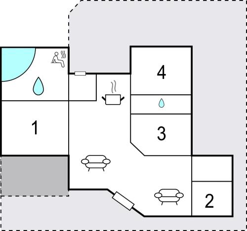a block diagram of a block diagram of a house at Four-Bedroom Holiday Home In Fjerritslev in Fjerritslev