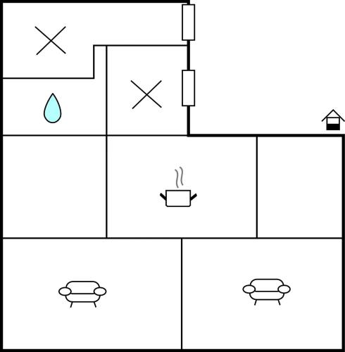 a block diagram of a diagram of a house at Holiday Home Kærbølvej in Ribe