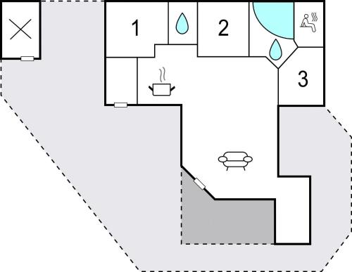 a floor plan of a house with at Holiday Home Strandparken Otterup Ix in Otterup