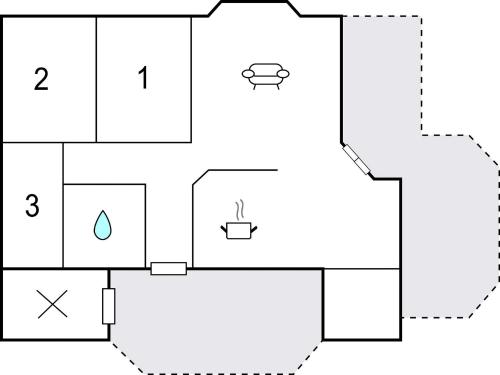 a floor plan of a house at Holiday Home Strandlyst Vinderup Iv in Vinderup