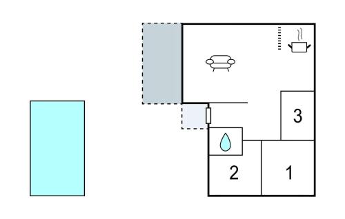 a schematic diagram of a bathroom with a toilet at Stunning Home In Vizinada With Wifi in Vižinada
