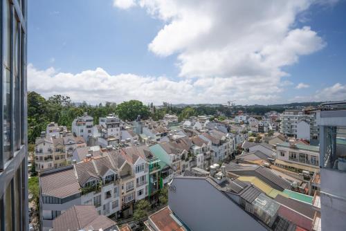 an aerial view of a city with buildings at AN Boutique Hotel in Da Lat