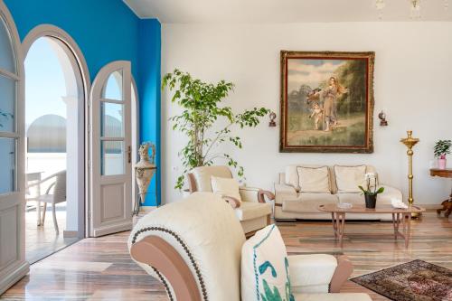 Χώρος καθιστικού στο MasouriBlu Boutique Hotel