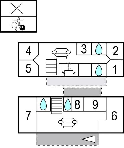 a block diagram of a periodic floor plan at Lovely Home In Sæby With Sauna in Sæby