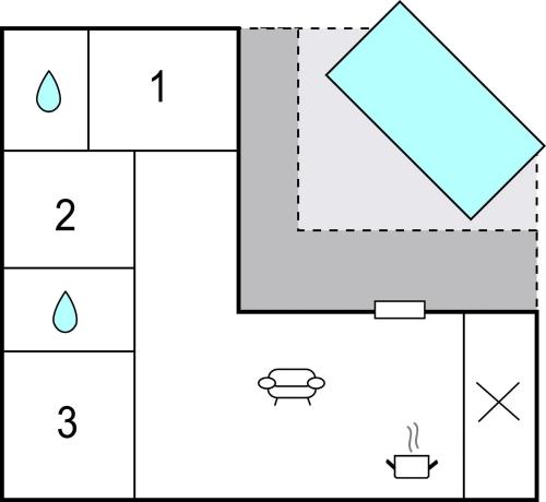 a coordinate grid with a hexagon and a vertex with a coordinate grid with at Gorgeous Home In Prunelli Di Fiumorbo in Prunelli-di-Fiumorbo