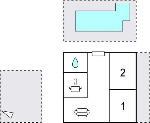 a set of two illustrations of a house at Apartment Blace With Sea View Xii in Blace