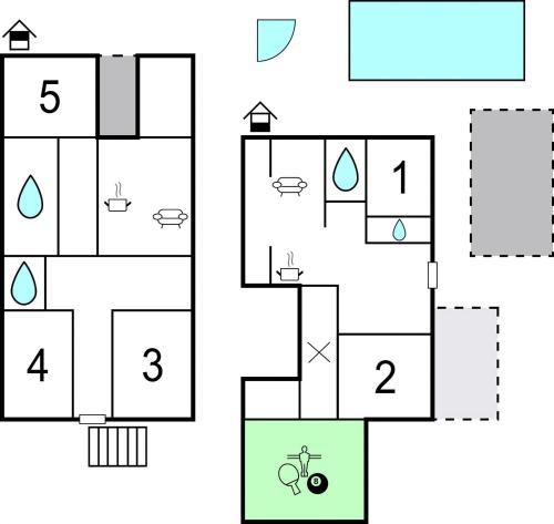 a block diagram of a house at Awesome Home In Valbandon in Štinjan