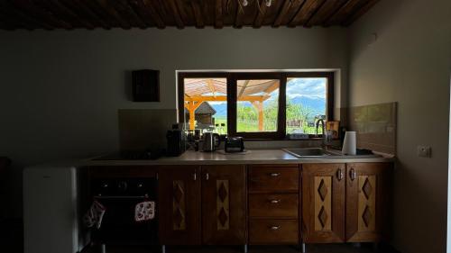 Cucina o angolo cottura di Căsuța cu tihnă