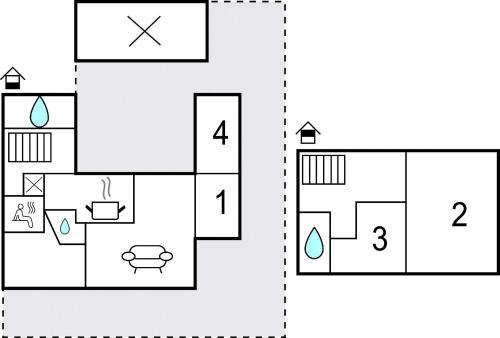 Planimetria di Four-Bedroom Holiday Home In Thyboron