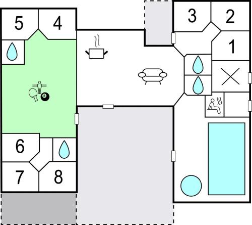 a block diagram of a house at 8 Bedroom Stunning Home In Nordborg in Nordborg