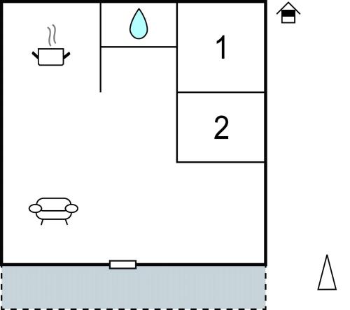 Pelan lantai bagi Nice Apartment In Rtina With Wifi