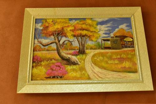 a picture of a painting of a country road at Ancient Road Yunju in Kashgar