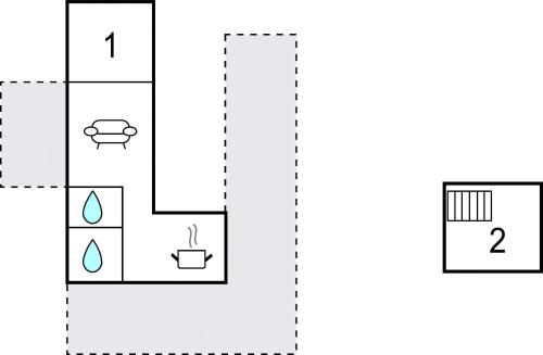 Plano de Beautiful Home In Névez With Wifi