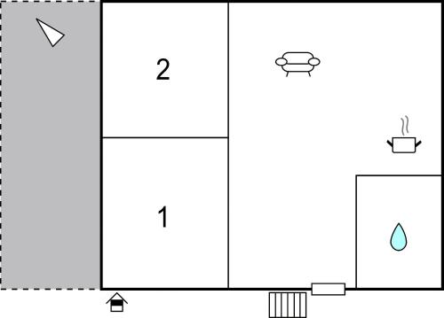 a schematic diagram of a laboratory with two different reactions at Lovely Apartment In Maslenica in Maslenica