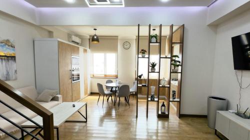 Et opholdsområde på Duplex Apartments