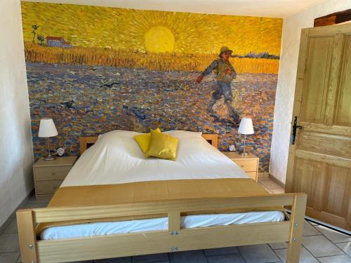 Katil atau katil-katil dalam bilik di Les Grands Maitres Chambre d'Hotes