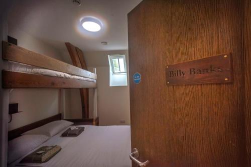 a door to a bedroom with two bunk beds at St Michaels Lodge in Richmond