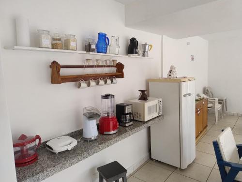 Kuchyň nebo kuchyňský kout v ubytování Cantinho no litoral
