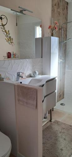 Et badeværelse på Le clos fleuri