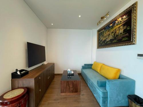 Ruang duduk di The Raclay Mandala Resident - Just 15 minutes from the Mui Ne Red Sand Dunes