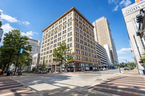 a large building on a street in a city at Optimum - Downtown Oasis in Birmingham