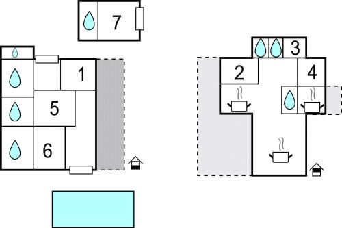 a block diagram of a block diagram of a toilet at Bellavista in Porto Rotondo