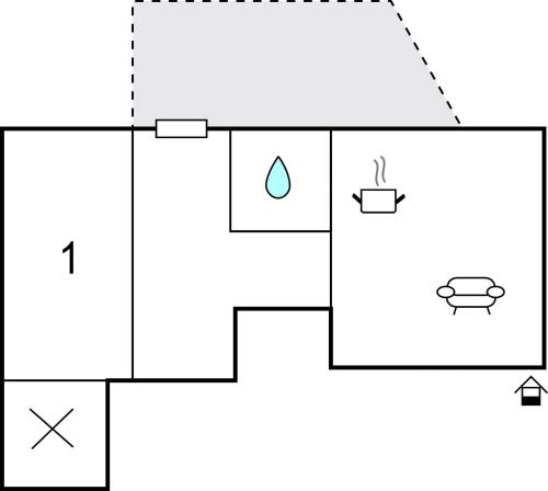 a block diagram of a kitchen with a diagram of aaucet at Ferienwohnung Mit Ausblick in Braz