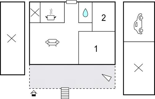 Pelan lantai bagi 2 Bedroom Amazing Home In Flammersfeld